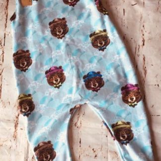 Romper (half lined) Cool Bears with Glasses on light Blue Design (Various Sizes)
